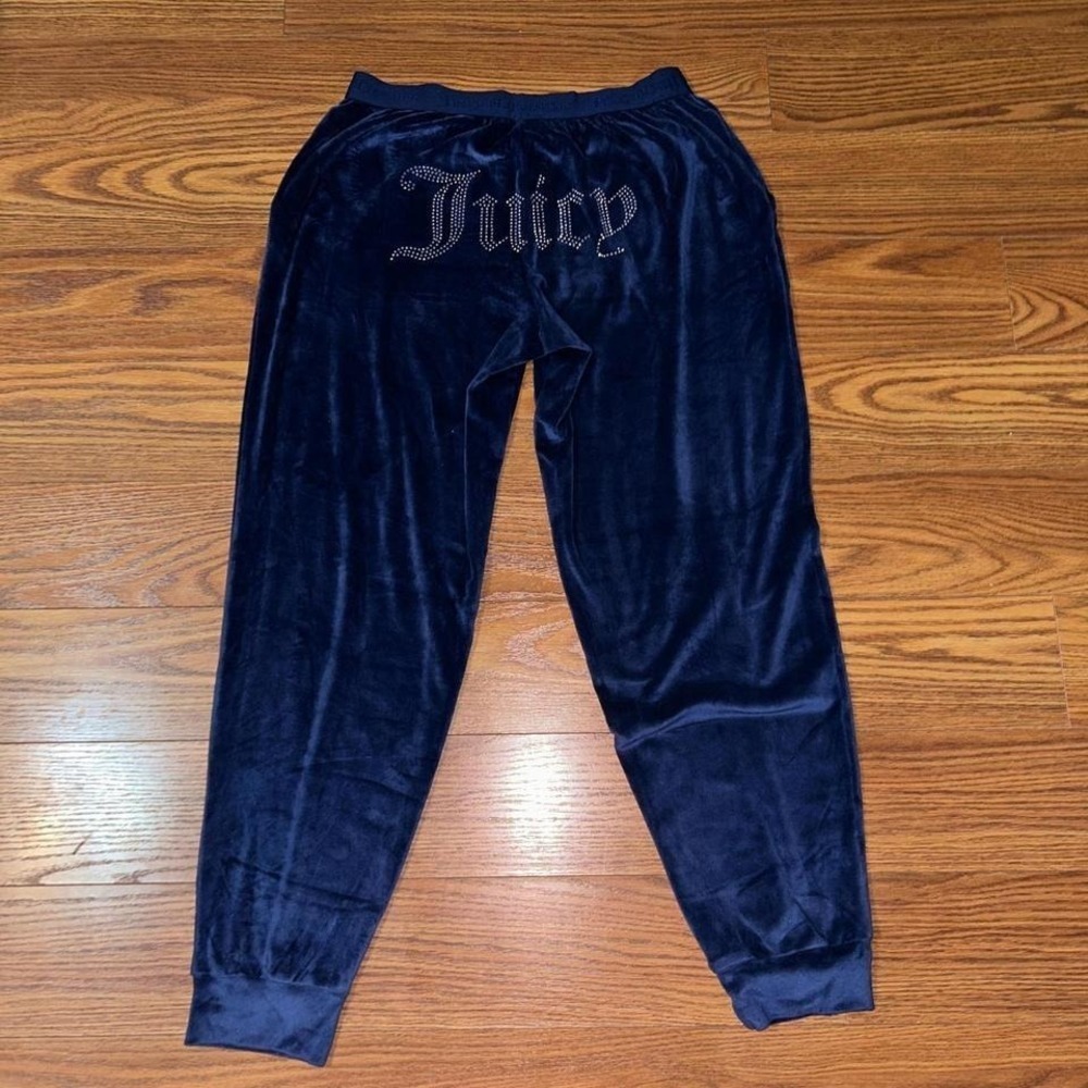 VINTAGE Y2K JUICY COTURE OG BIG BLING VELOUR TRACK PANTS JOGGERS SIZE M